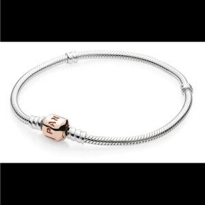 Authentic Pandora rose gold barrel clasp bracelet 18cm